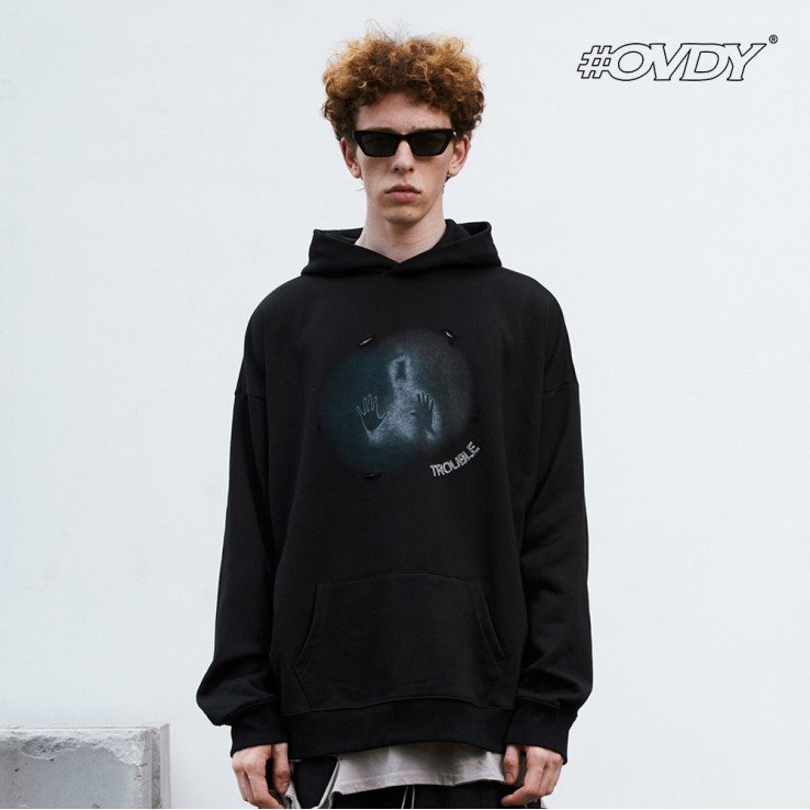 [OVDY] GET OUT OF TROUBLE_HOODIE_DYMALXX9810_BLACK
